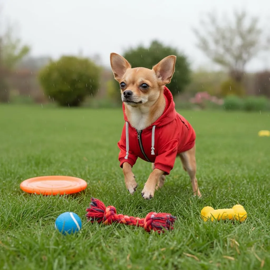 MOREZI impermeabile doppio impermeabile per cani, con fori e tasche per cintura di sicurezza, cerniera e cappuccio, adatto a cani di piccola e media taglia-Rosso-XXL - immagine 2