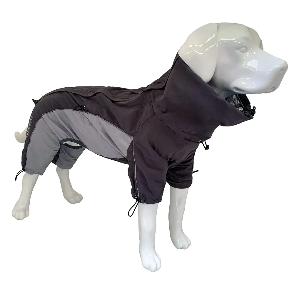 Croci Hiking Hymalaya - Giacca impermeabile antivento per cani con fodera termica, adatto fino a 5 C°, regolabile e ultraleggero, con coprizampe, Nero/Grigio, taglia 35 cm - immagine 1