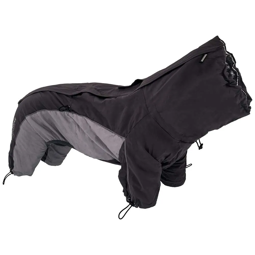 Croci Hiking Hymalaya - Giacca impermeabile antivento per cani con fodera termica, adatto fino a 5 C°, regolabile e ultraleggero, con coprizampe, Nero/Grigio, taglia 35 cm - immagine 2