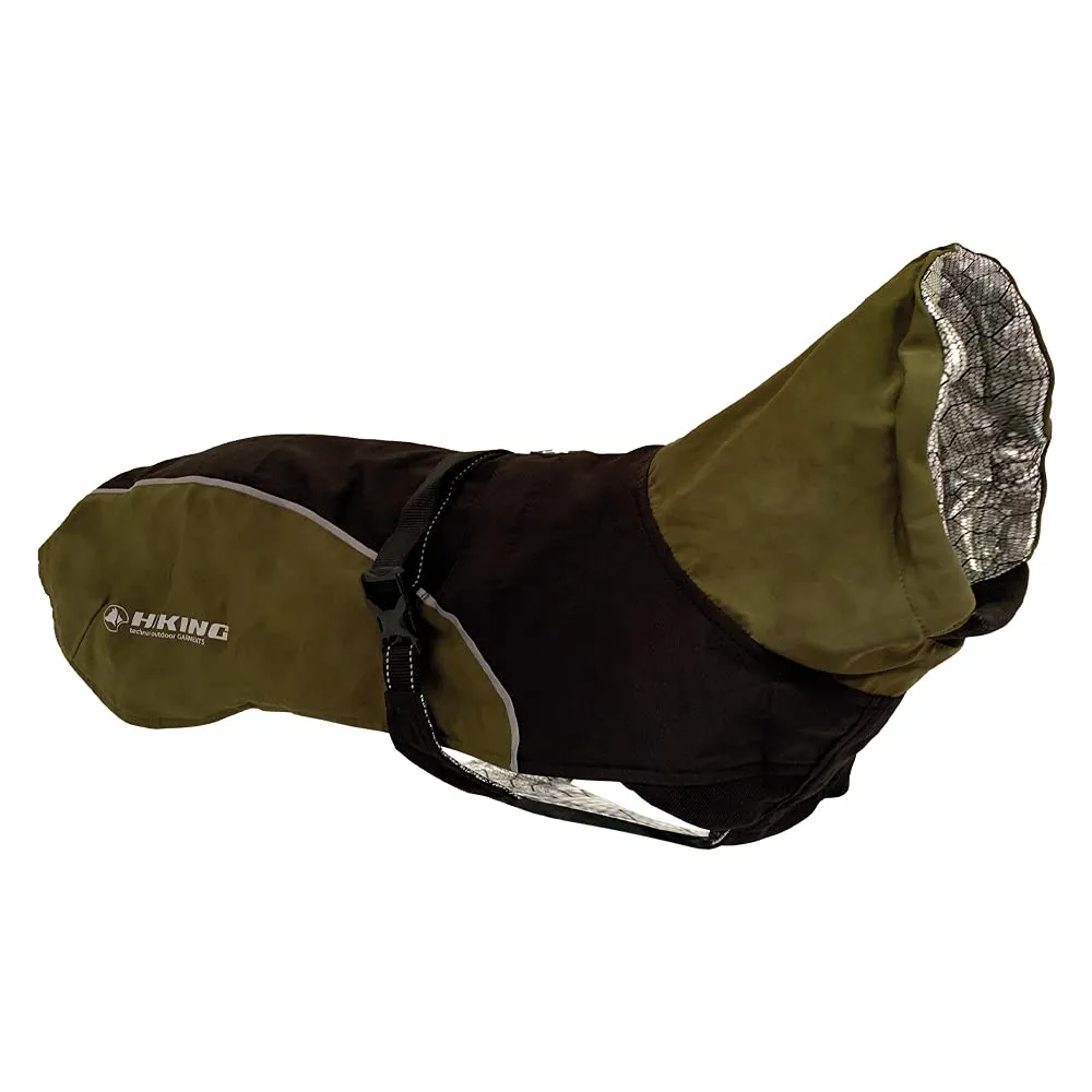 Croci Hiking Nanga - Giacca impermeabile antivento per cani con fodera termica, adatto fino a 5 C°, regolabile e ultraleggero, Nero, taglia 40 cm - immagine 2