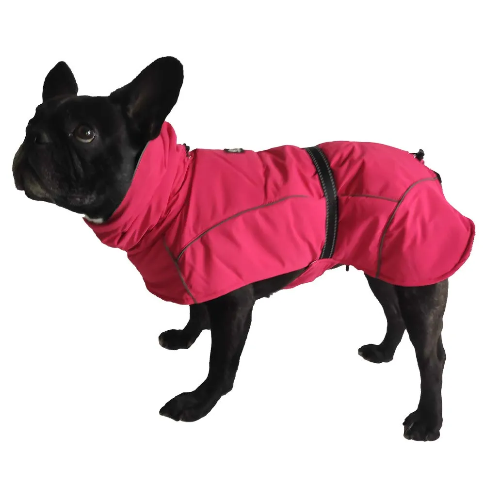 Croci Hiking Cappotto Per Cani, Impermeabile Per Cani, Makalu, Fodera Termoregolante, Rosa (Fucsia), 80 cm - immagine 3