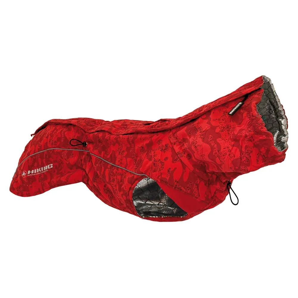 Croci Hiking Annapurna - Giacca impermeabile antivento invernale per cani con fodera termica imbottita, adatto fino a -20 C°, regolabile e ultraleggero, Rosso Mimetico, taglia 30 cm - immagine 2