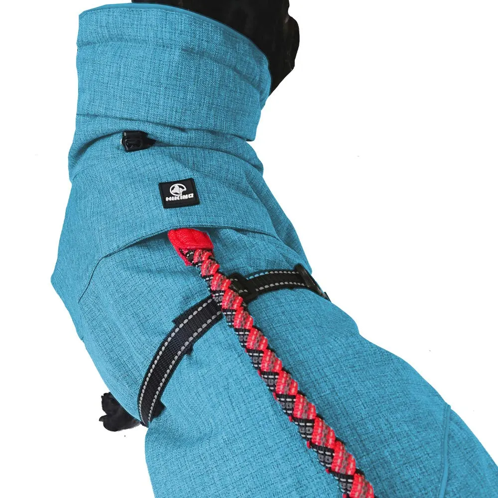 Croci Hiking Everest - Giacca impermeabile antivento per cani con fodera ThermoPile, adatto fino a 0 C°, regolabile e ultraleggero, collo antipioggia, Turchese, taglia 35 cm - immagine 5