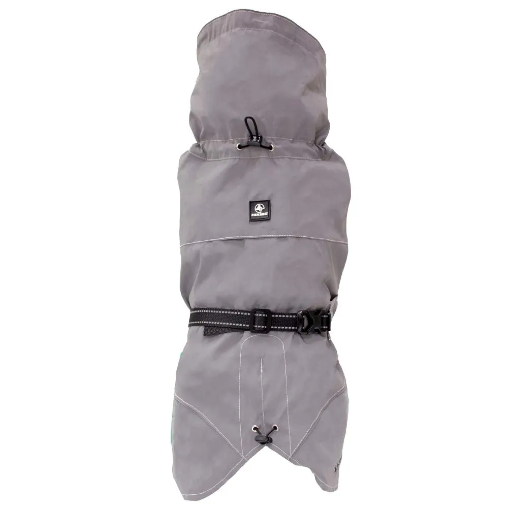 Croci Hiking High Visibility - Giacca impermeabile antivento per cani, catarifrangente con fodera termica, adatto fino a 5 C°, regolabile e ultraleggero, Grigio, taglia 55 cm - immagine 5