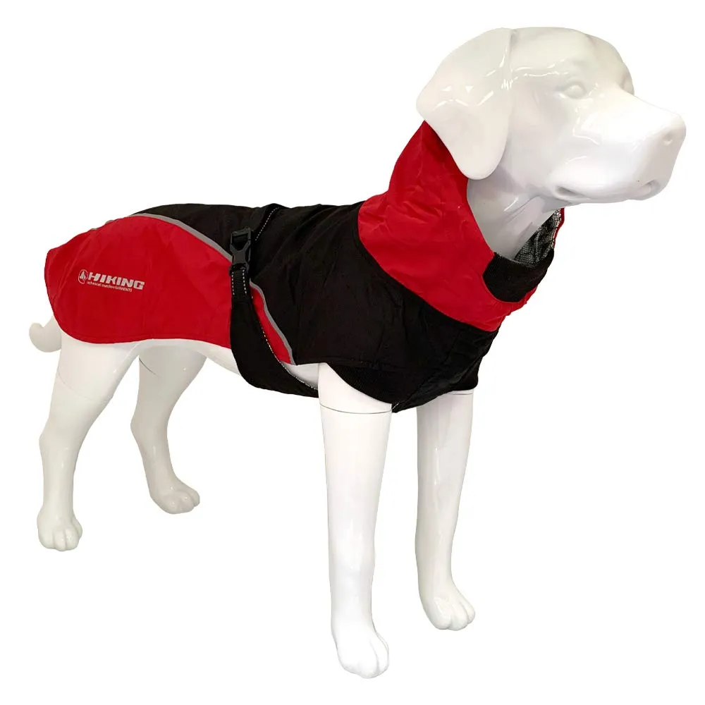 Croci Hiking Nanga - Giacca impermeabile antivento per cani con fodera termica, adatto fino a 5 C°, regolabile e ultraleggero, Rosso, taglia 80 cm - immagine 1