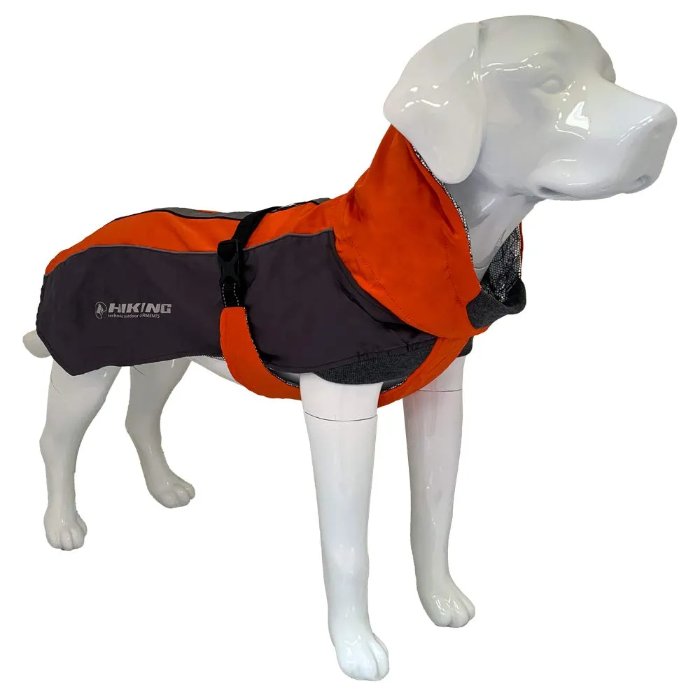 Croci Hiking Cappotto Per Cani, Impermeabile Per Cani, Makalu, Fodera Termoregolante, Nero/Arancio, 65 cm - immagine 1