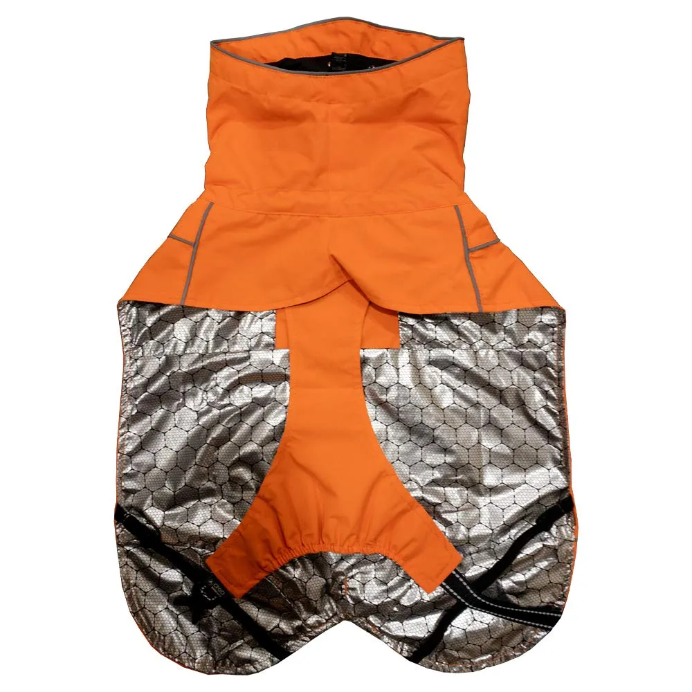 Croci Hiking Cappotto Per Cani, Impermeabile Per Cani, Makalu, Fodera Termoregolante, Arancione, 90 cm - immagine 2
