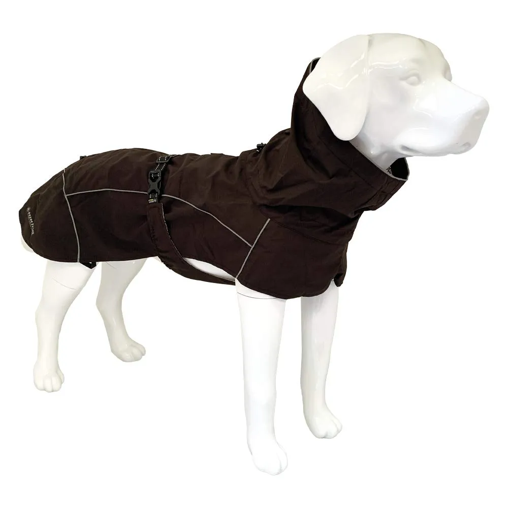 Croci Hiking Makalu - Giacca impermeabile antivento per cani con fodera termica, adatto fino a 5 C°, regolabile e ultraleggero, collo antipioggia, Nero, taglia 45 cm - immagine 1