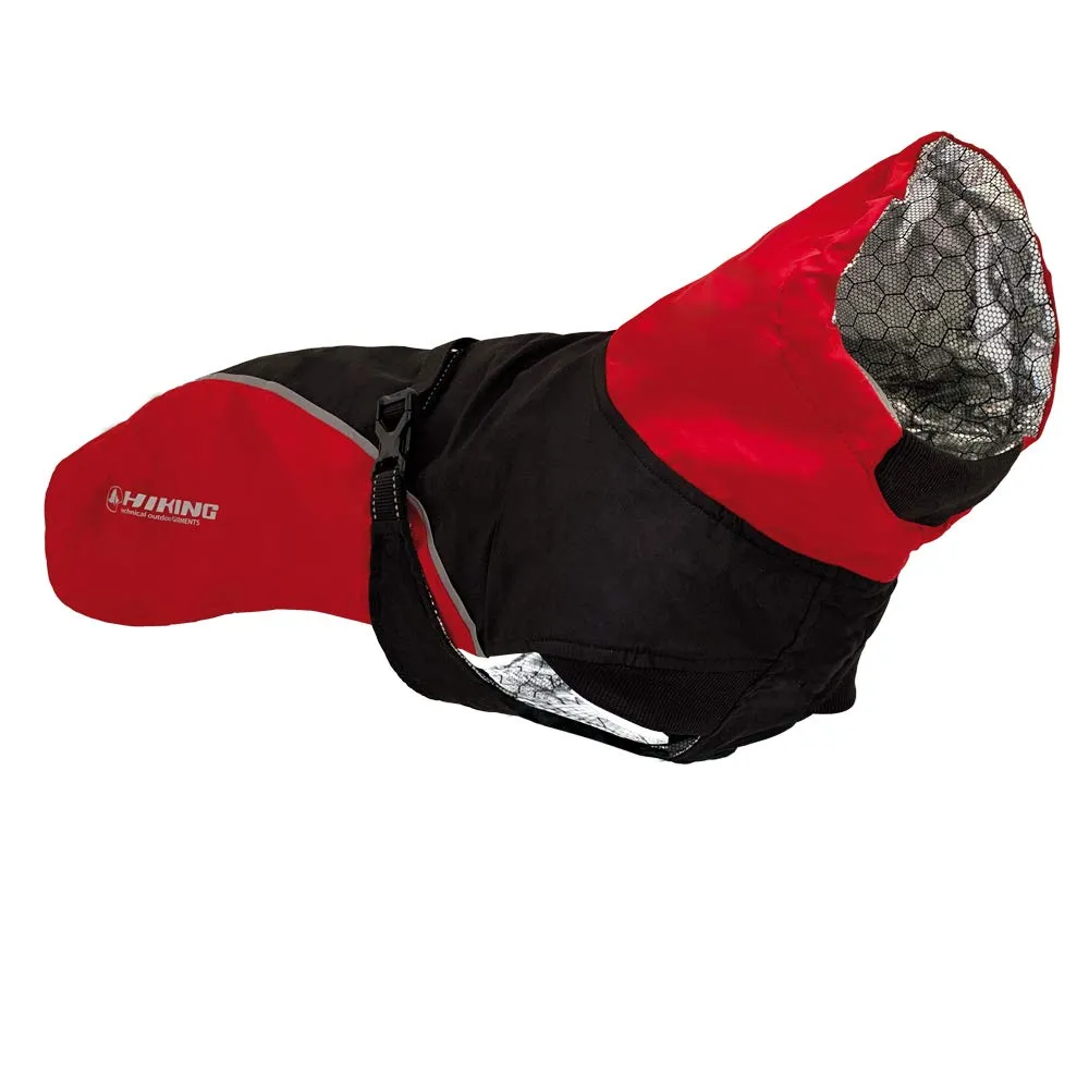 Croci Hiking Cappotto Per Cani, Impermeabile Per Cani, Makalu, Fodera Termoregolante, Nero/Rosso, 40 cm - immagine 2