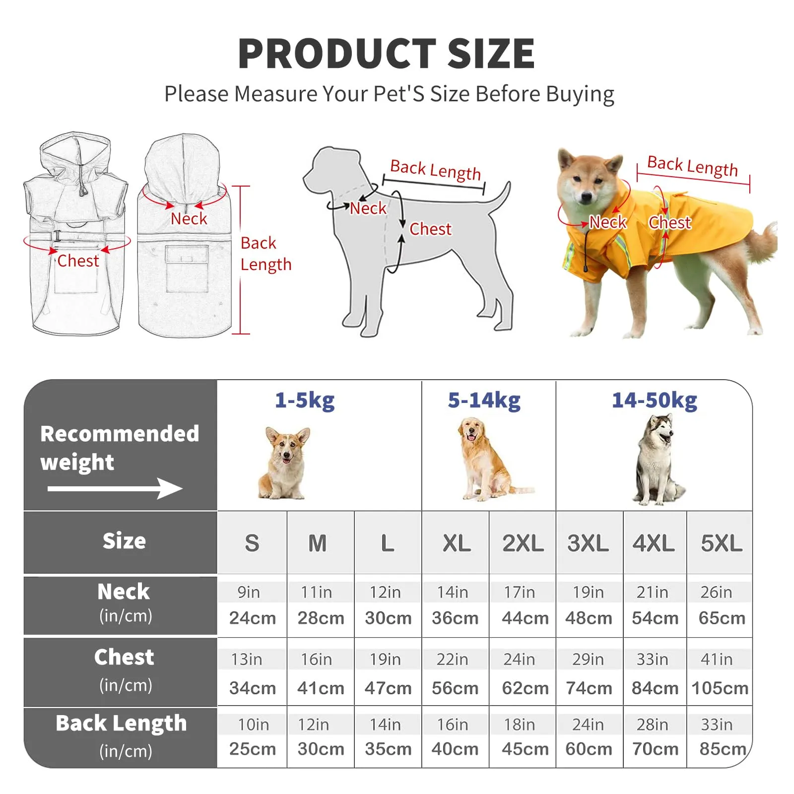 PETCUTE Impermeabile Cane,Cappotto Impermeabile per Cani con Cappuccio e Strisce Riflettenti,Giacca Antipioggia Leggera con Apertura per Guinzaglio,Pioggia e neve in Inverno e in Vacanza,Blu scuro,M - immagine 3