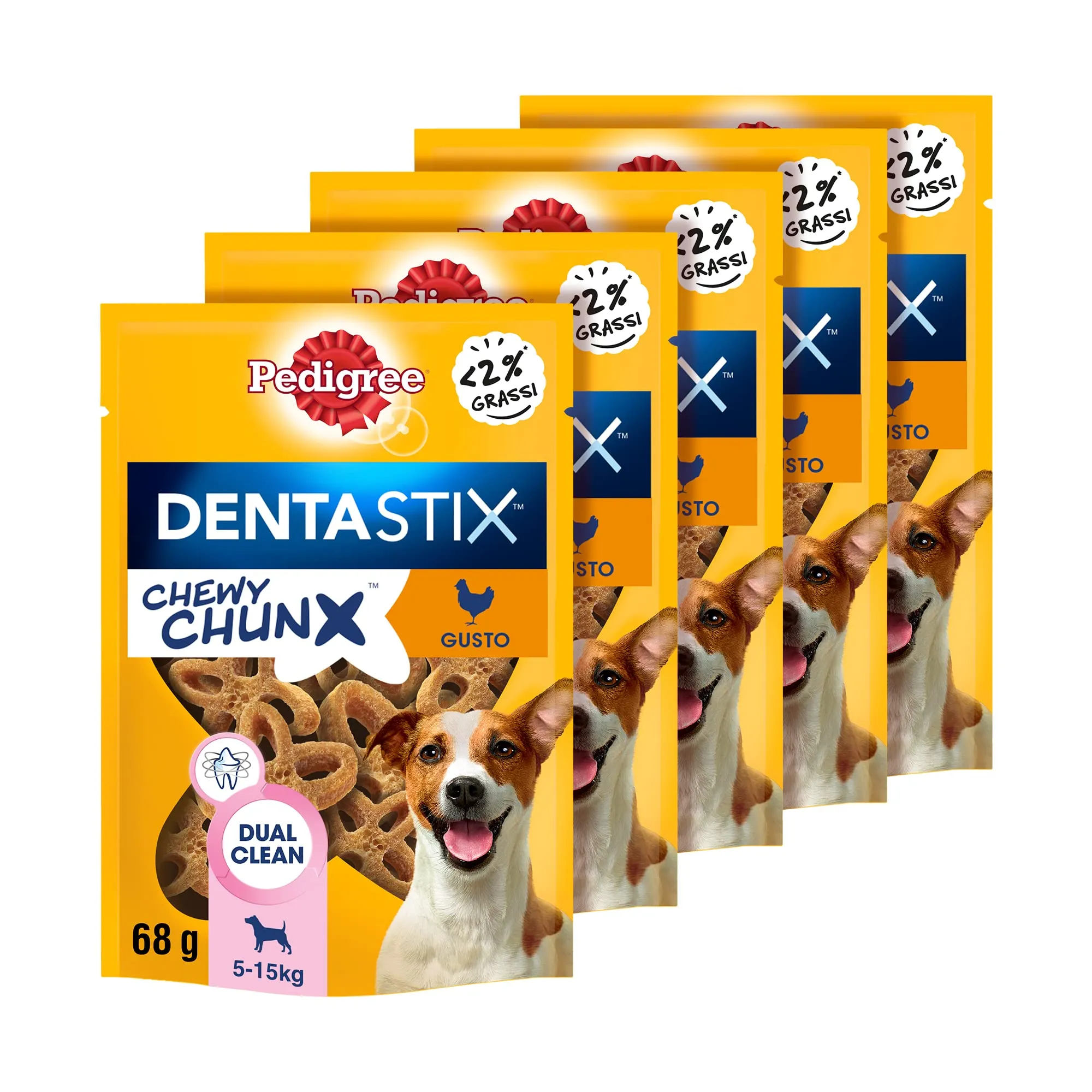 Pedigree Snack Cane, Cane Piccolo, 68 g, Confezione da 5 - immagine 1