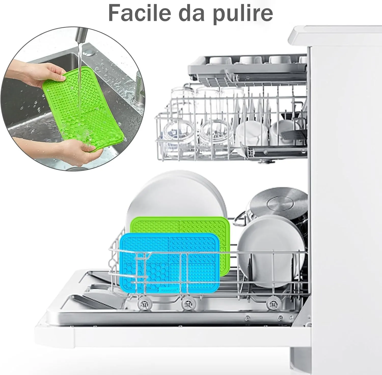 Mateeylife 2 PCS lick mat per cani con Ventosa,Grande Tappetino da leccare - immagine 7