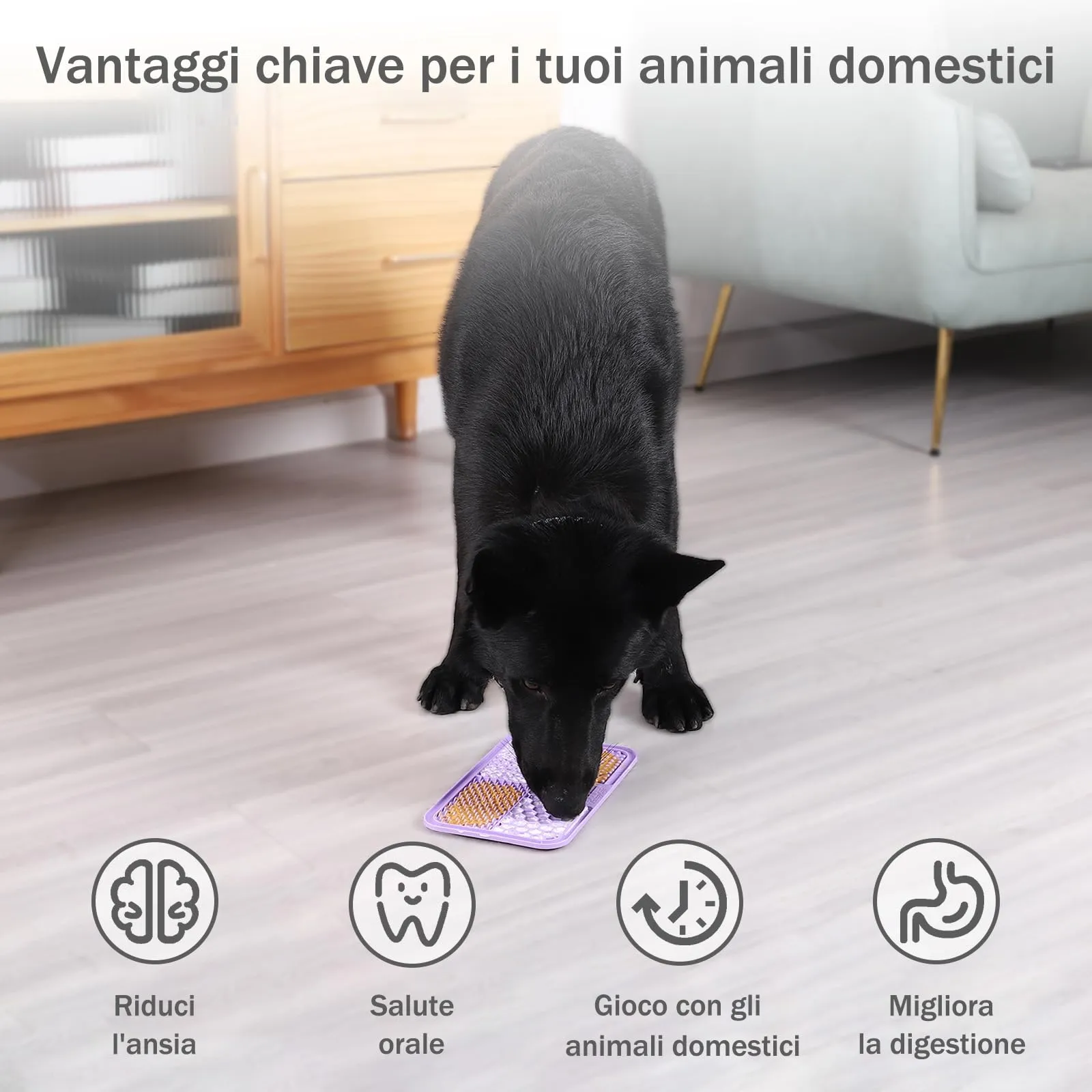Mateeylife 2 PCS lick mat per cani con Ventosa,Grande Tappetino da leccare - immagine 6