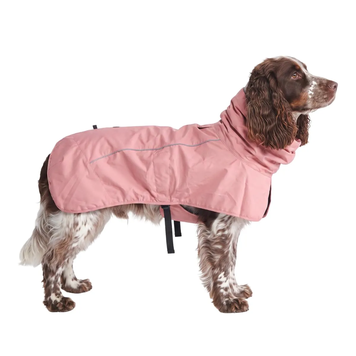 Spark Paws Impermeabile per cani, antivento, con cappuccio, per cani di taglia piccola, media, grande e extra grande, riflettente, traspirante, copertura completa del corpo - Rosa marino, XL - immagine 1