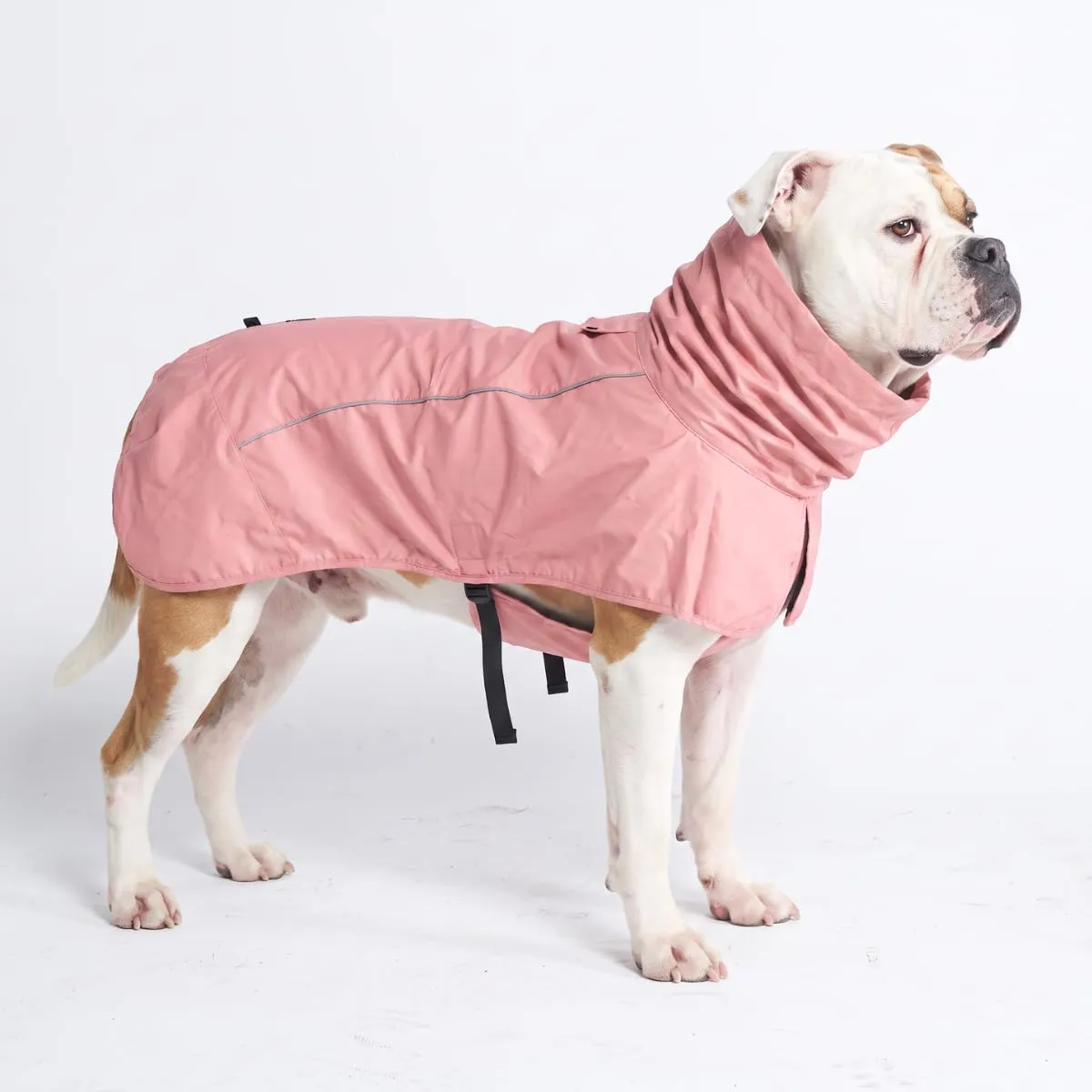Spark Paws Impermeabile per cani, impermeabile antivento, per cani di taglia piccola, media, grande, extra large, riflettente e traspirante, copertura integrale - rosa mare, 4XL - immagine 1