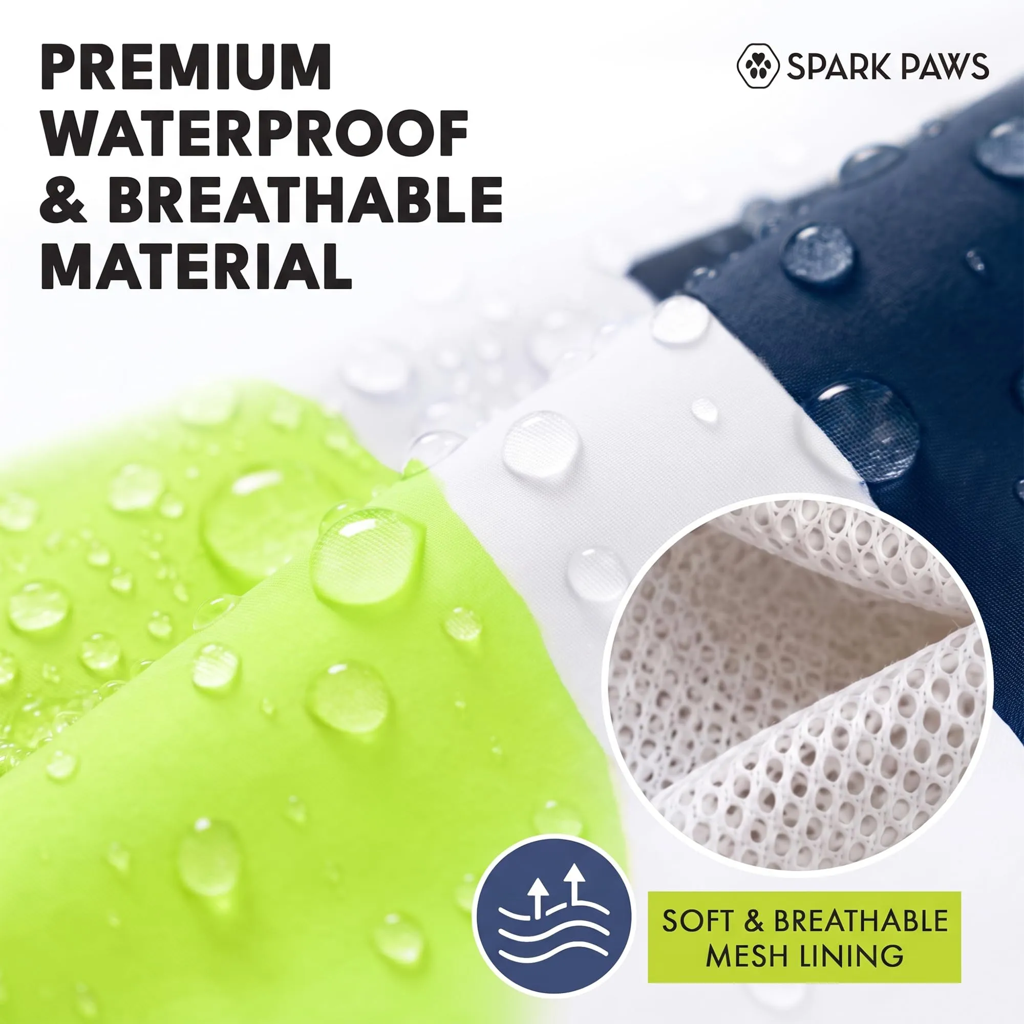 Spark Paws Impermeabile per cani, impermeabile con cappuccio - immagine 6