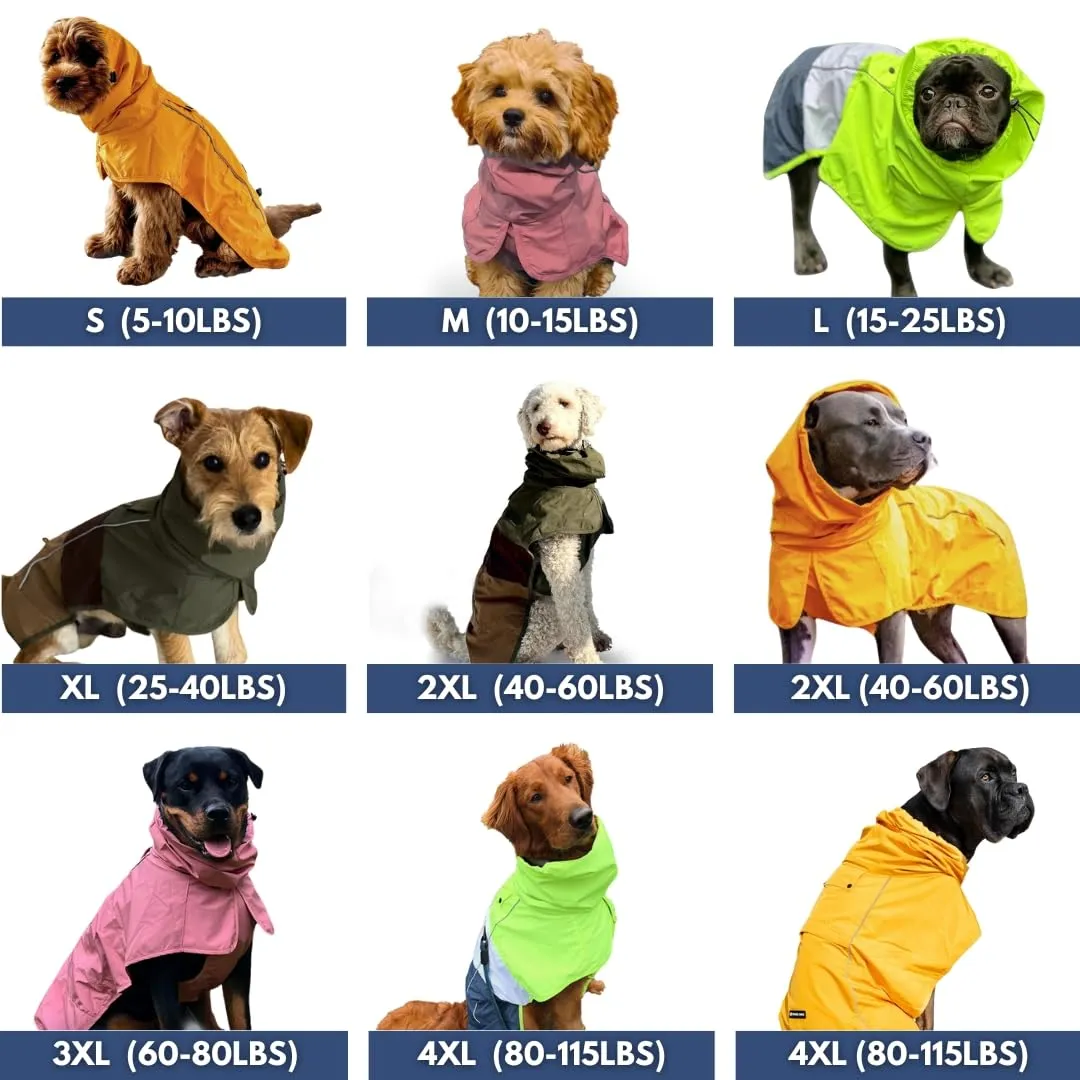 Spark Paws Breatheshield™ - Impermeabile per cani - Protezione e comfort per tutte le stagioni - Comfort traspirante, vestibilità adattiva e miglioramenti di sicurezza - Neon White Navy Blue, L - immagine 3