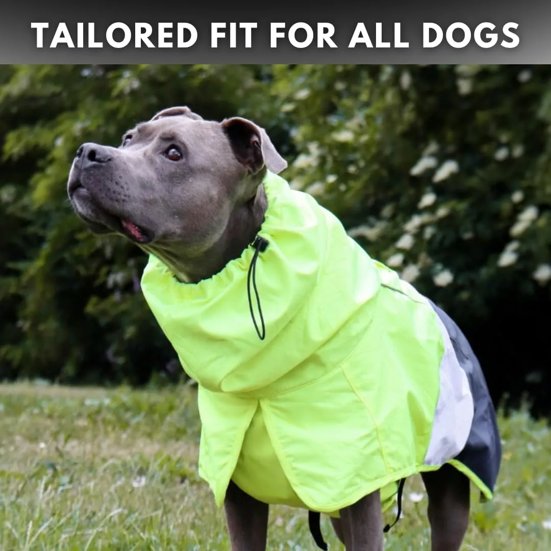 Spark Paws Breatheshield™ - Impermeabile per cani - Protezione e comfort per tutte le stagioni - Comfort traspirante, vestibilità adattiva e miglioramenti di sicurezza - Neon White Navy Blue, L - immagine 5