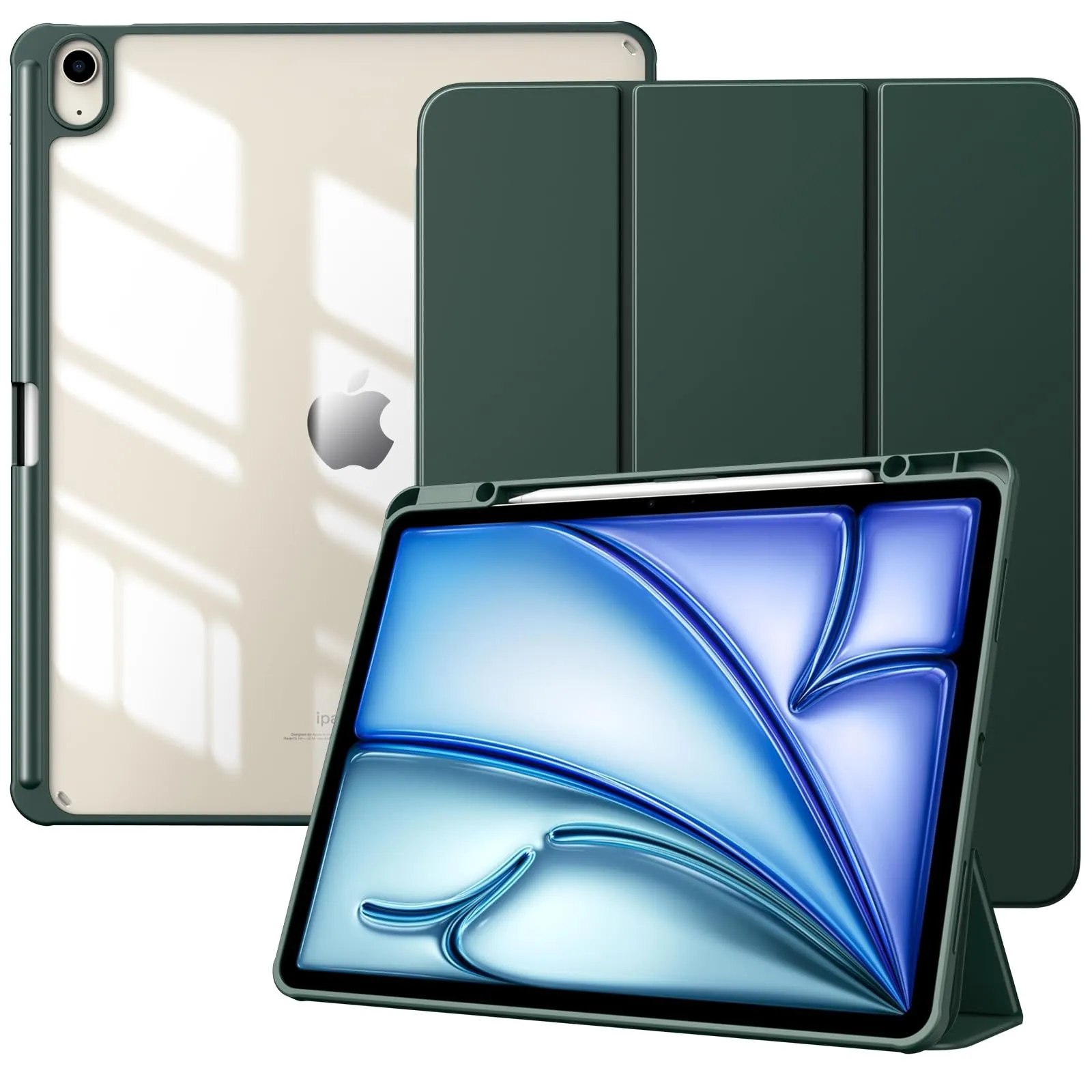 TiMOVO Cover per iPad Air 13 Pollici M4/M3/M2, Verde notte - immagine 1