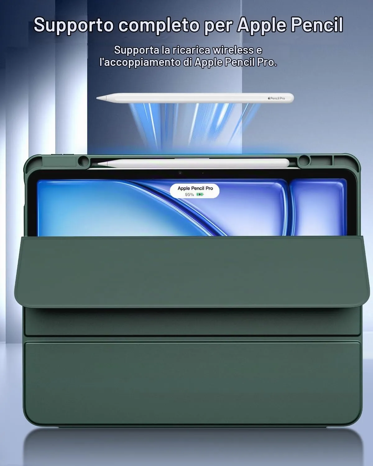 TiMOVO Cover per iPad Air 13 Pollici M4/M3/M2, Verde notte - immagine 7