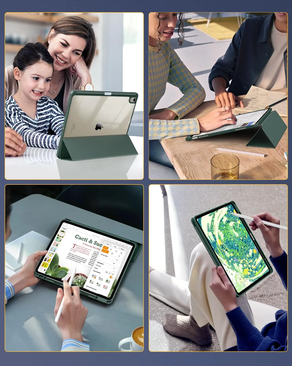 TiMOVO Cover per iPad Air 13 Pollici M4/M3/M2, Verde notte - immagine 9