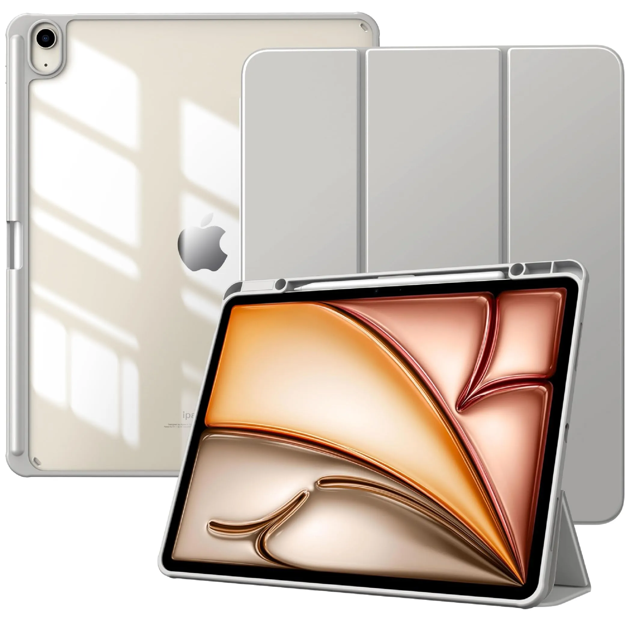TiMOVO Cover per iPad Air 13 Pollici M4/M3/M2, Grigio Chiaro - immagine 1