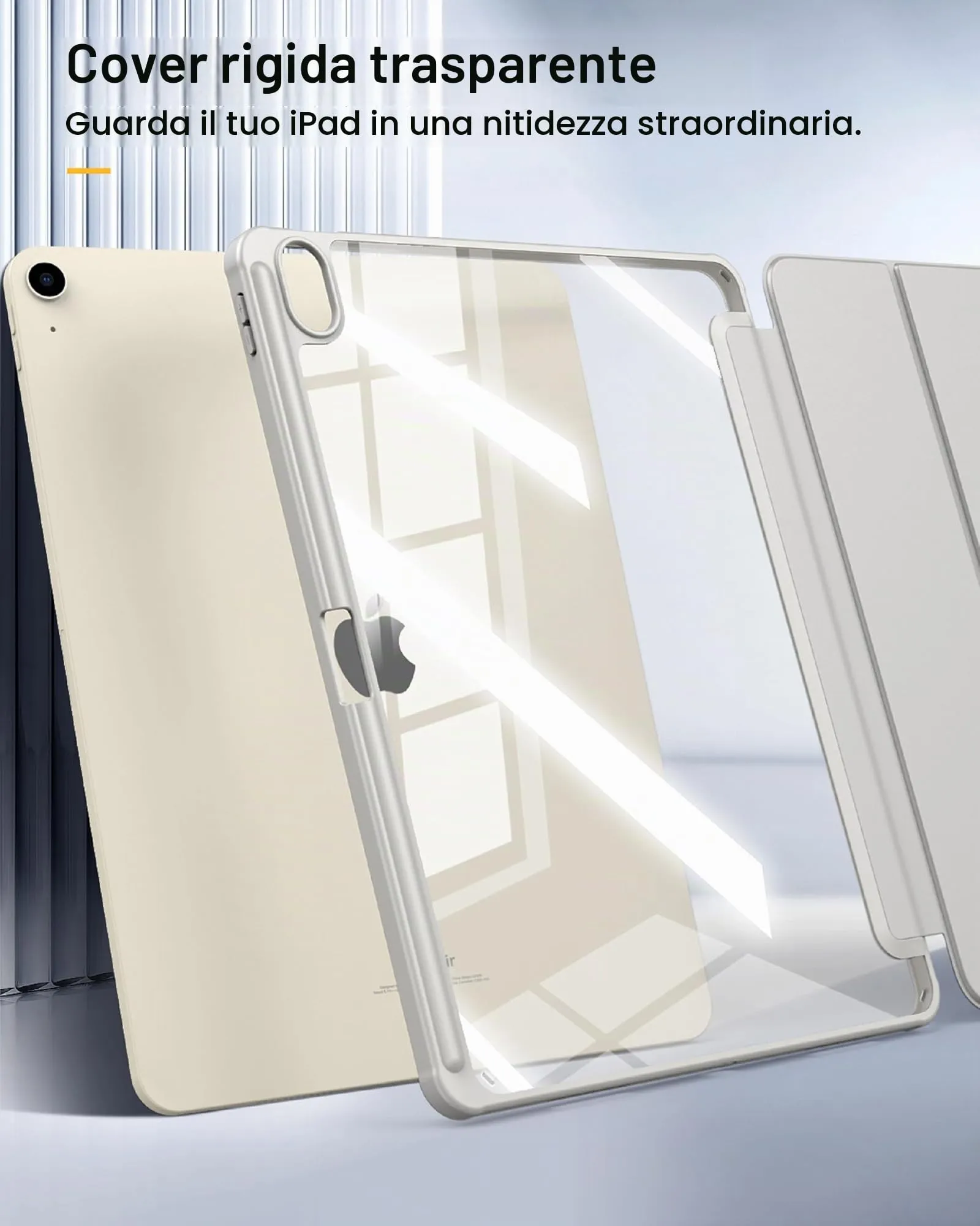 TiMOVO Cover per iPad Air 13 Pollici M4/M3/M2, Grigio Chiaro - immagine 6