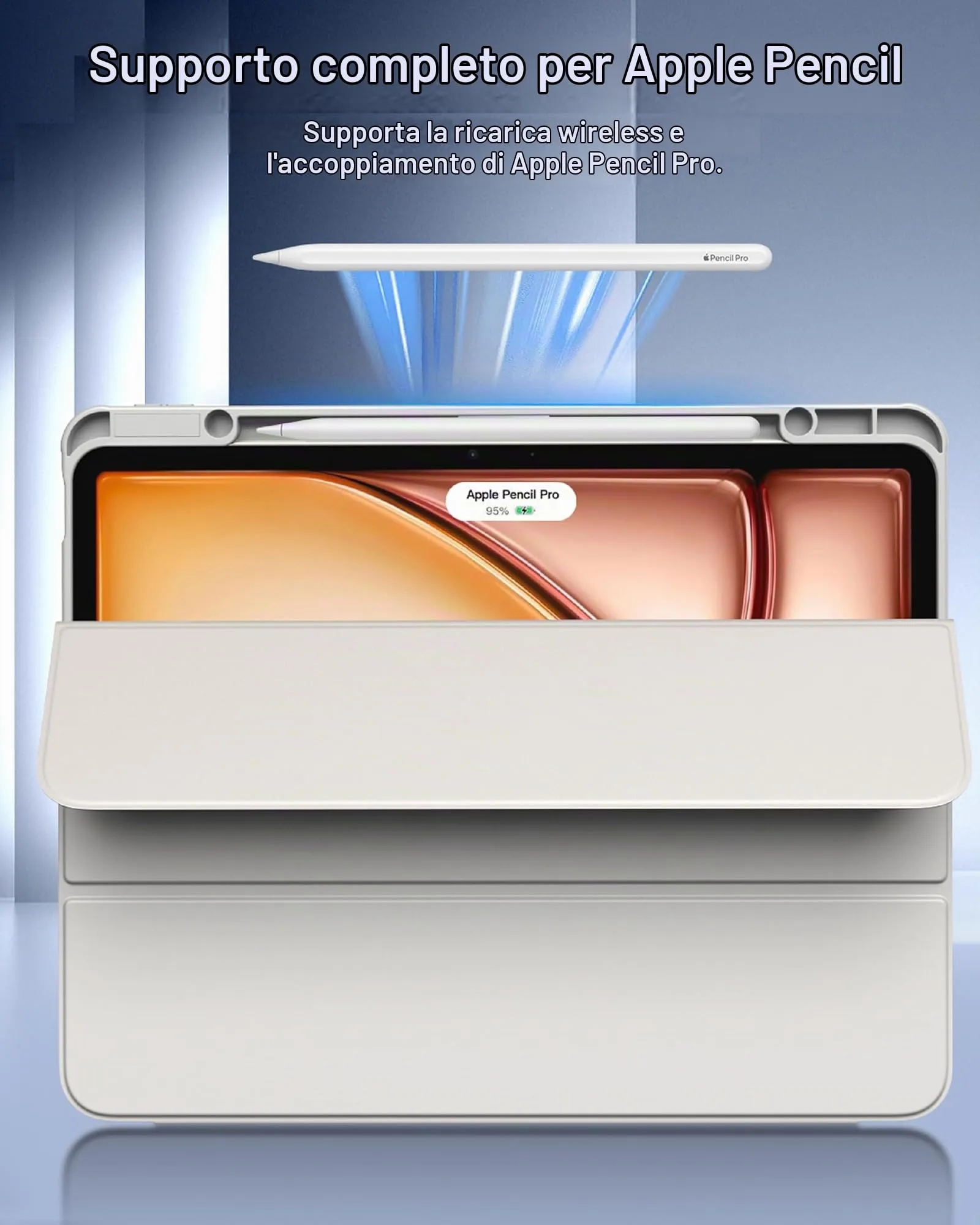 TiMOVO Cover per iPad Air 13 Pollici M4/M3/M2, Grigio Chiaro - immagine 7