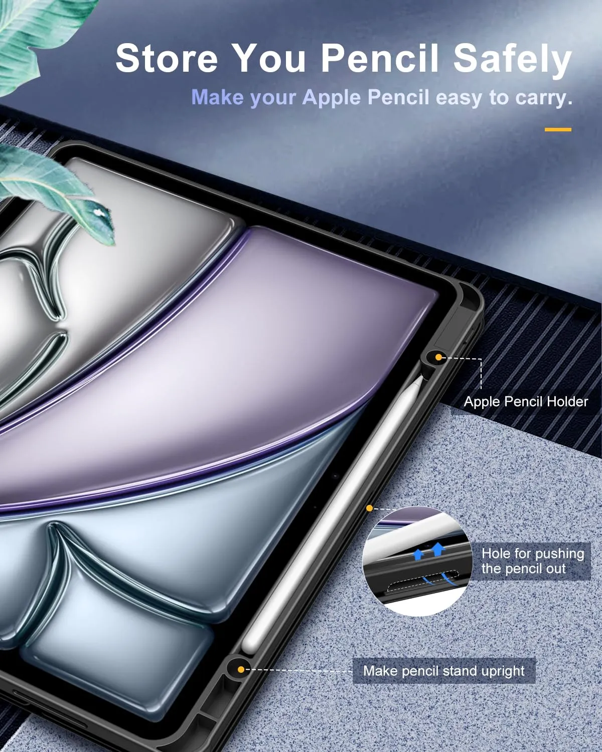 TiMOVO Cover per iPad Air 13 Pollici M4/M3/M2, Nero - immagine 8
