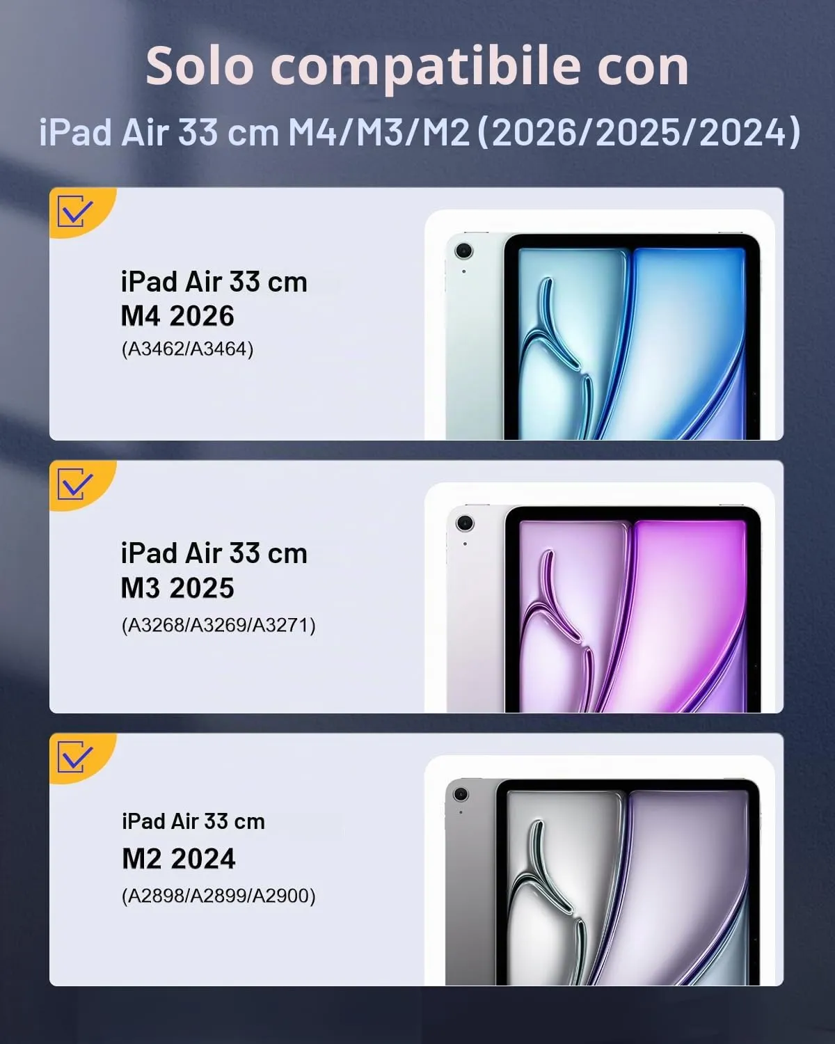 TiMOVO Cover per iPad Air 13 Pollici M4/M3/M2, Cielo Blu - immagine 2