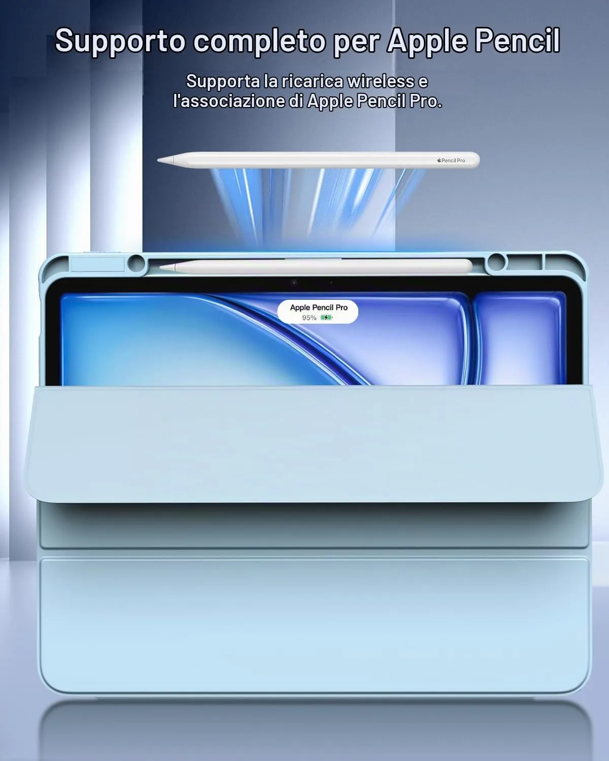 TiMOVO Cover per iPad Air 13 Pollici M4/M3/M2, Cielo Blu - immagine 7