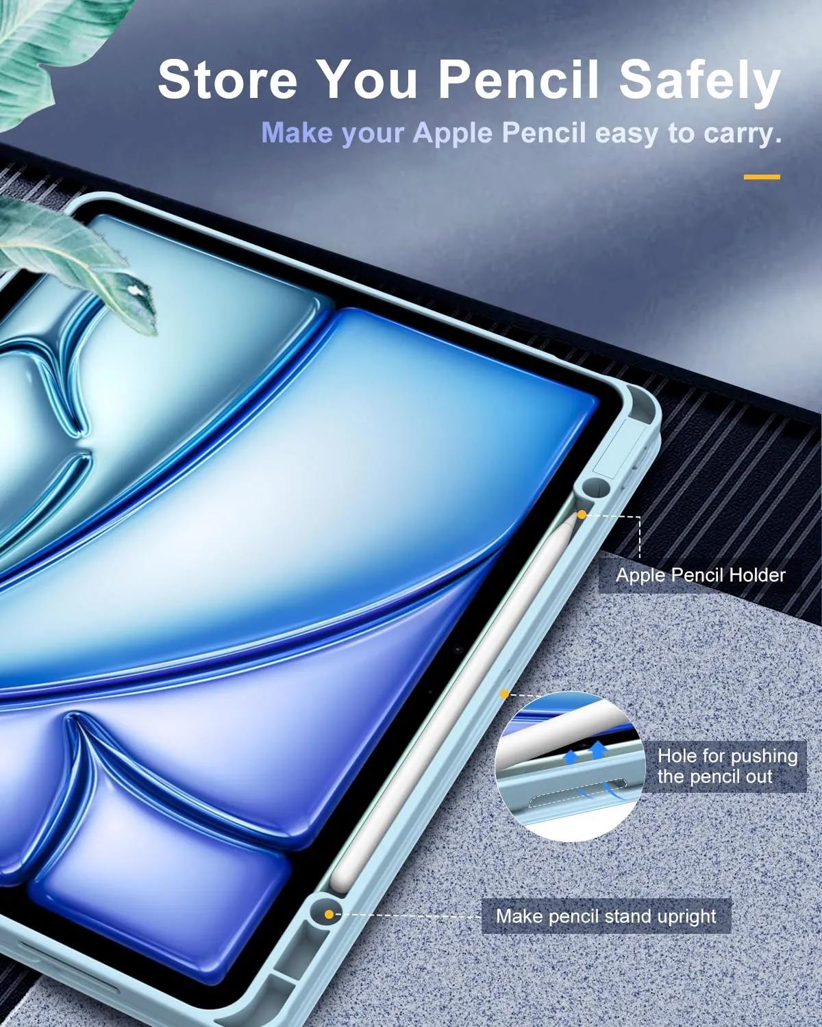 TiMOVO Cover per iPad Air 13 Pollici M4/M3/M2, Cielo Blu - immagine 8