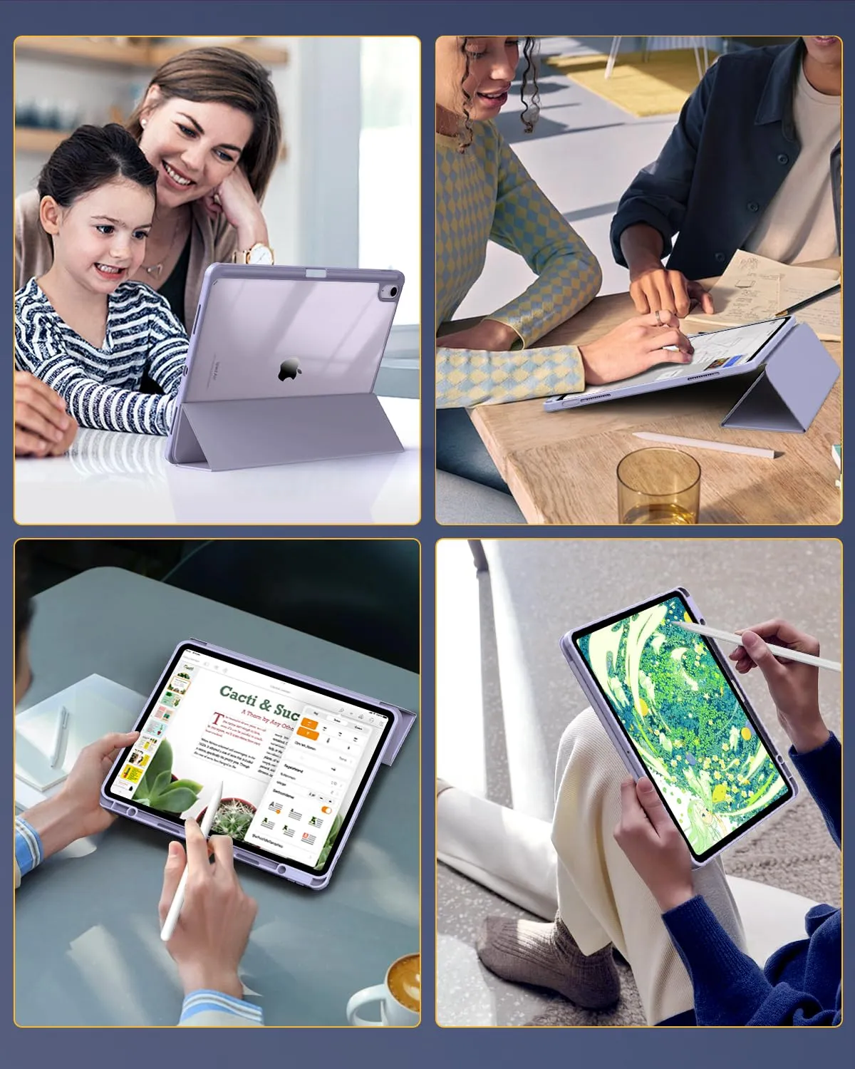 TiMOVO Cover per iPad Air 13 Pollici M4/M3/M2, Taro Viola - immagine 9