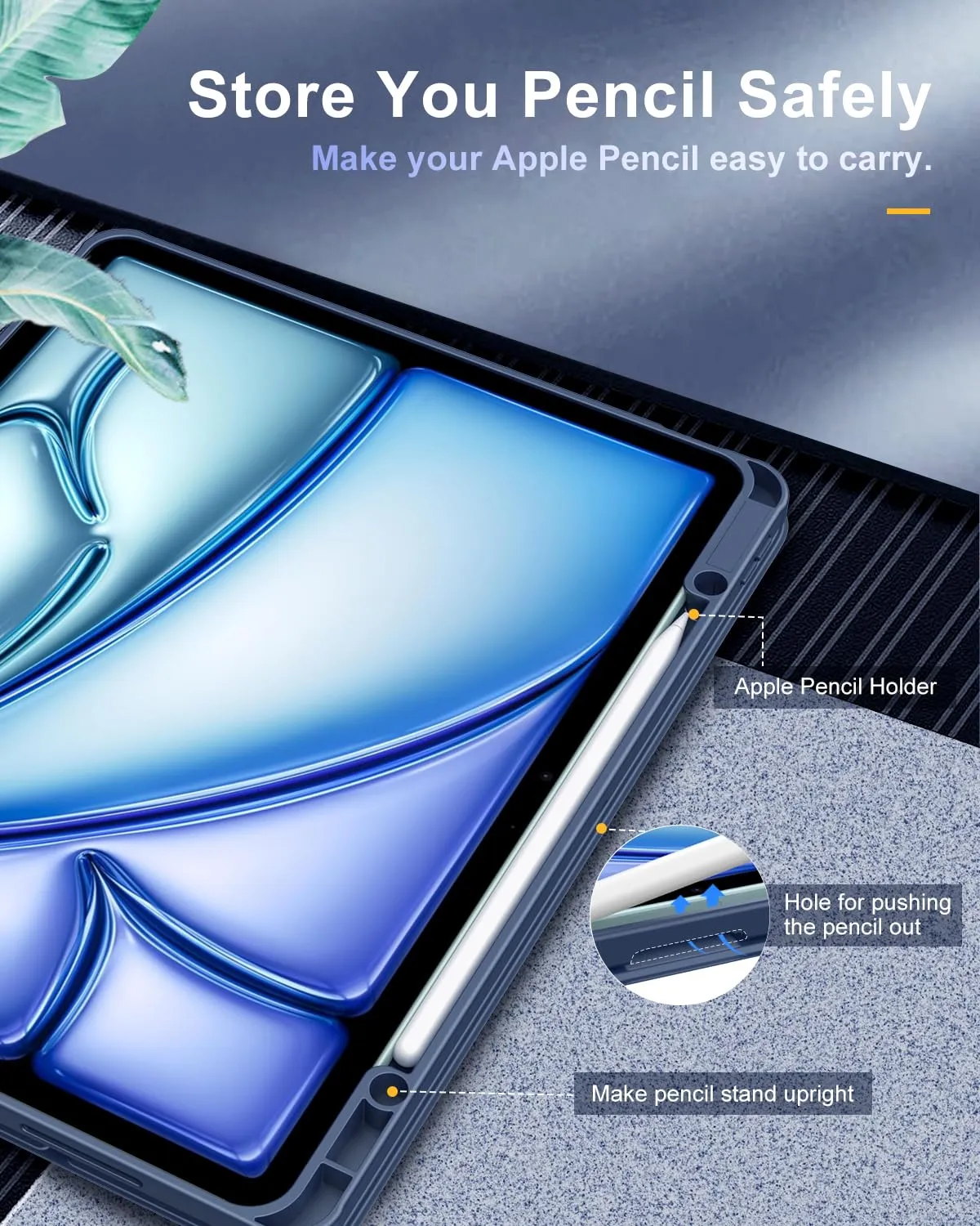 TiMOVO Cover per iPad Air 13 Pollici M4/M3/M2, Blu Marino - immagine 8