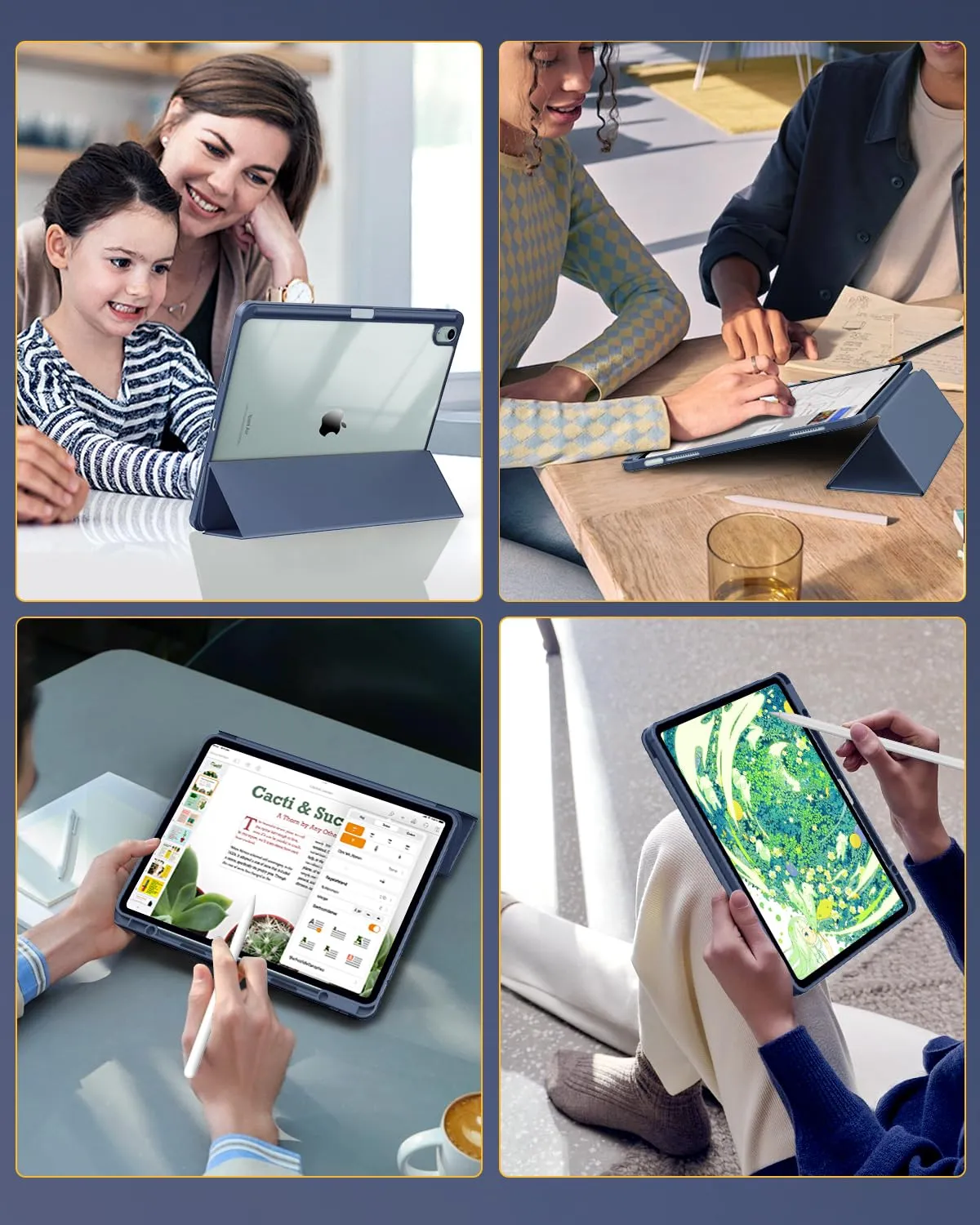 TiMOVO Cover per iPad Air 13 Pollici M4/M3/M2, Blu Marino - immagine 9