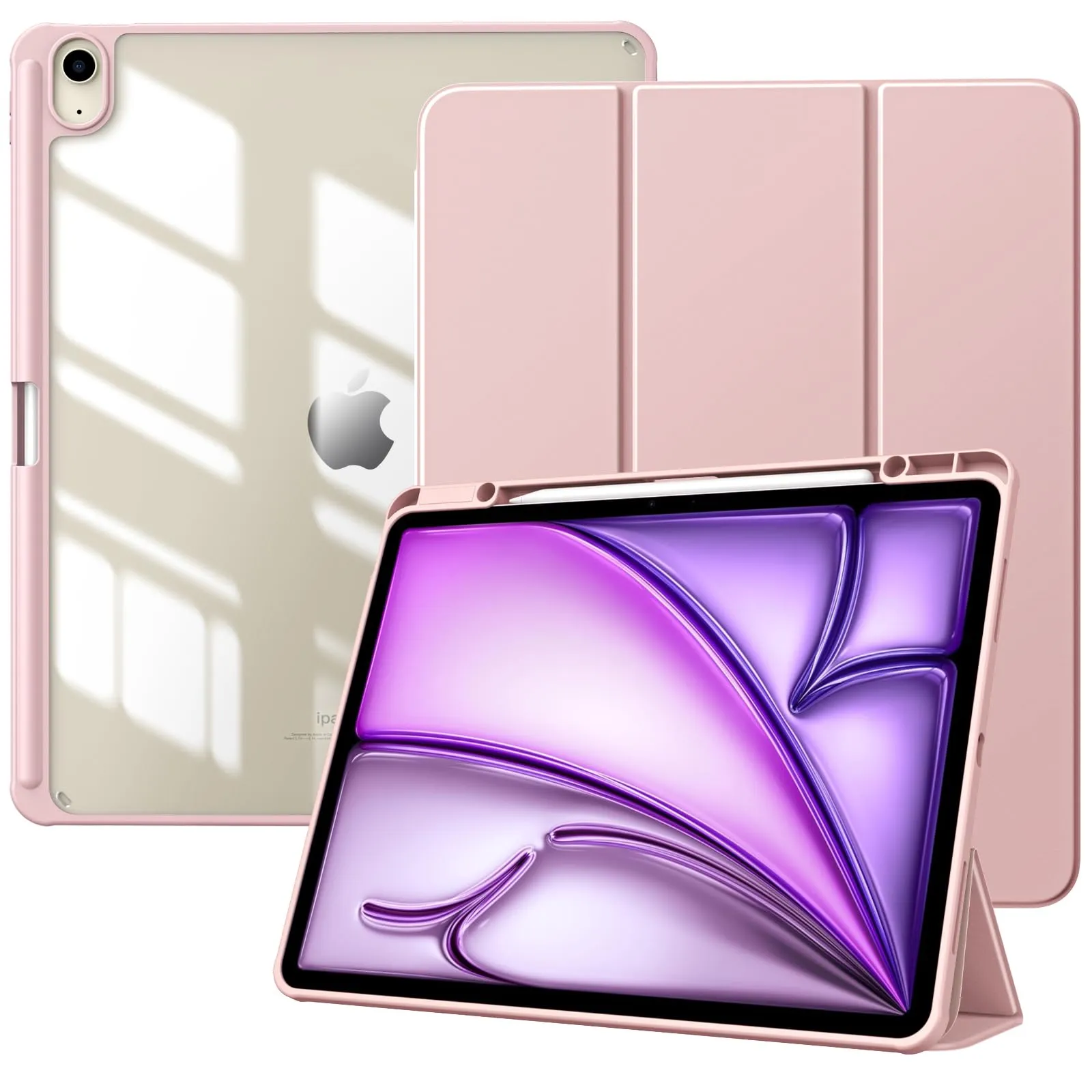 TiMOVO Cover per iPad Air 13 Pollici M4/M3/M2,Rosa Trasparente - immagine 1