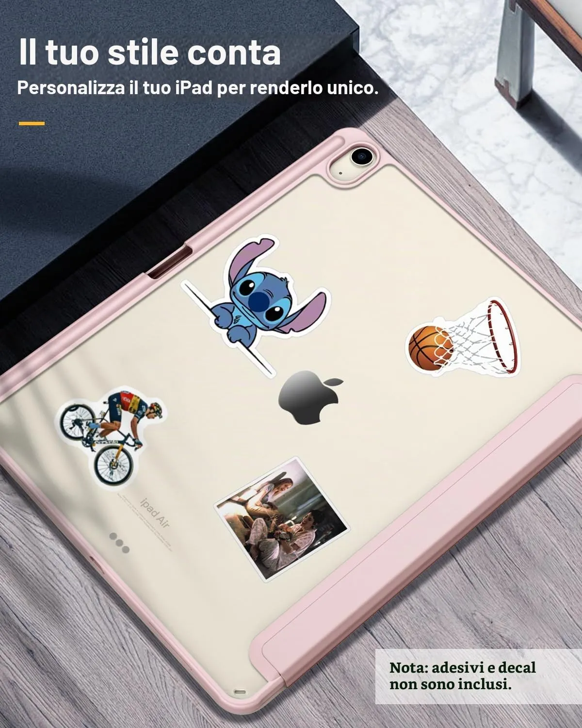 TiMOVO Cover per iPad Air 13 Pollici M4/M3/M2,Rosa Trasparente - immagine 5