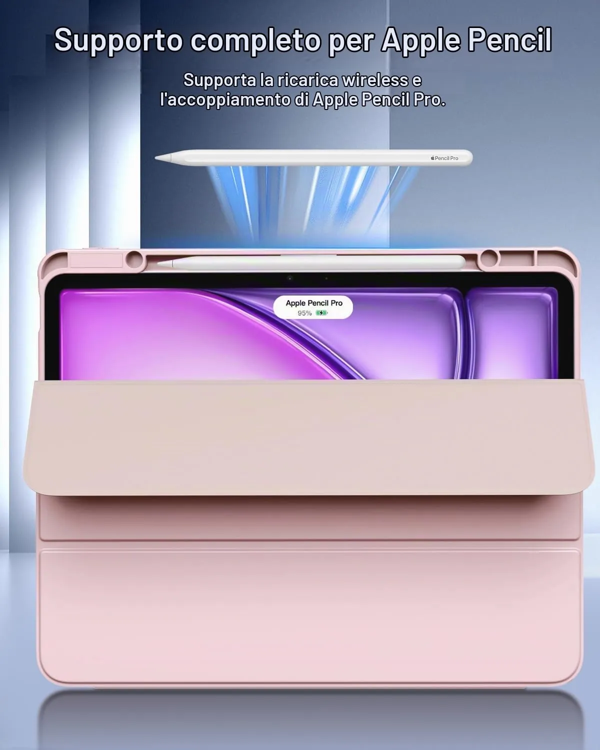 TiMOVO Cover per iPad Air 13 Pollici M4/M3/M2,Rosa Trasparente - immagine 7
