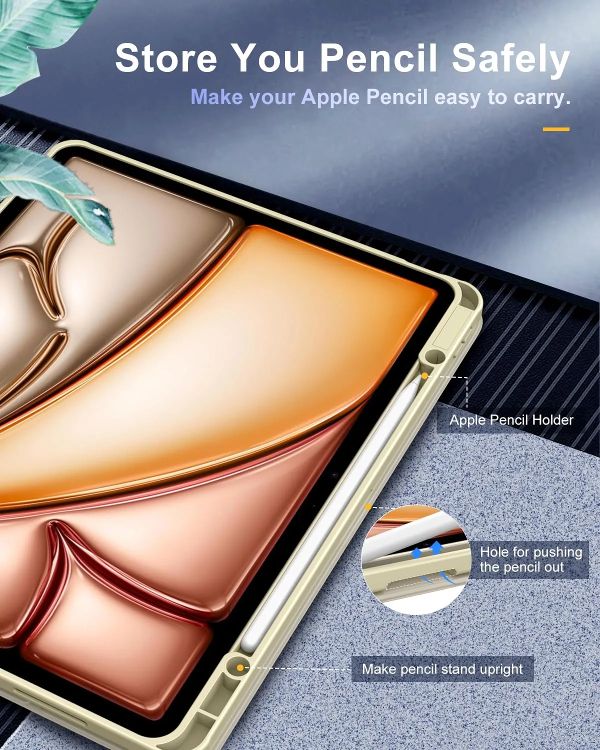 TiMOVO Cover per iPad Air 13 Pollici M4/M3/M2, Oro Champagne - immagine 8