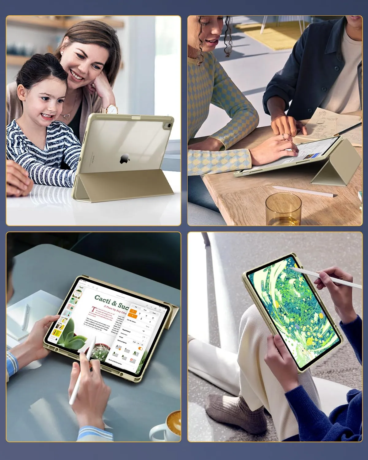 TiMOVO Cover per iPad Air 13 Pollici M4/M3/M2, Oro Champagne - immagine 9