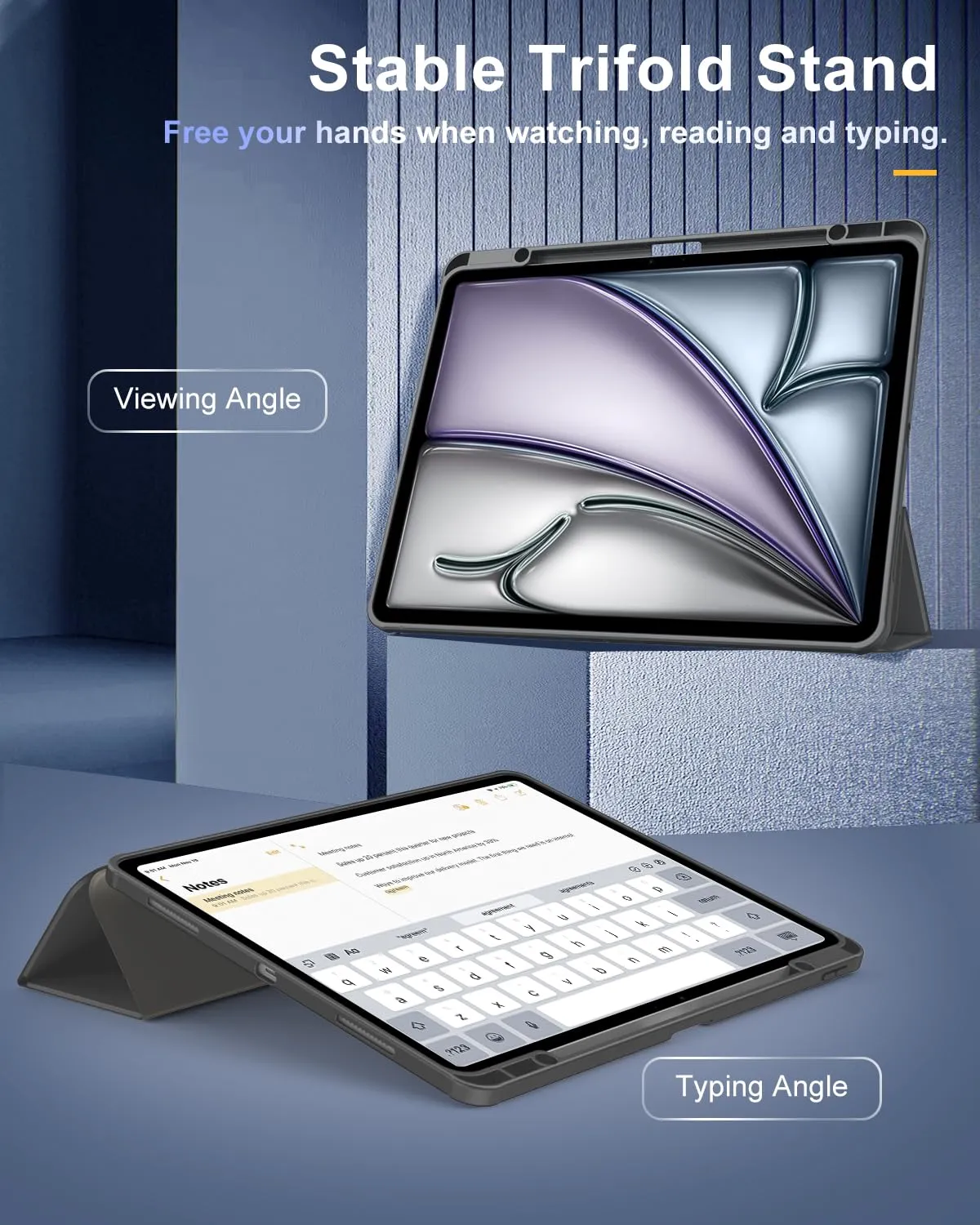 TiMOVO Cover per iPad Air 13 Pollici M4/M3/M2,Grigio Siderale - immagine 4
