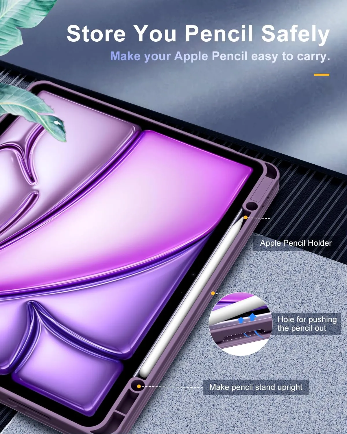 TiMOVO Cover per iPad Air 13 Pollici M4/M3/M2, Viola Profondo - immagine 8