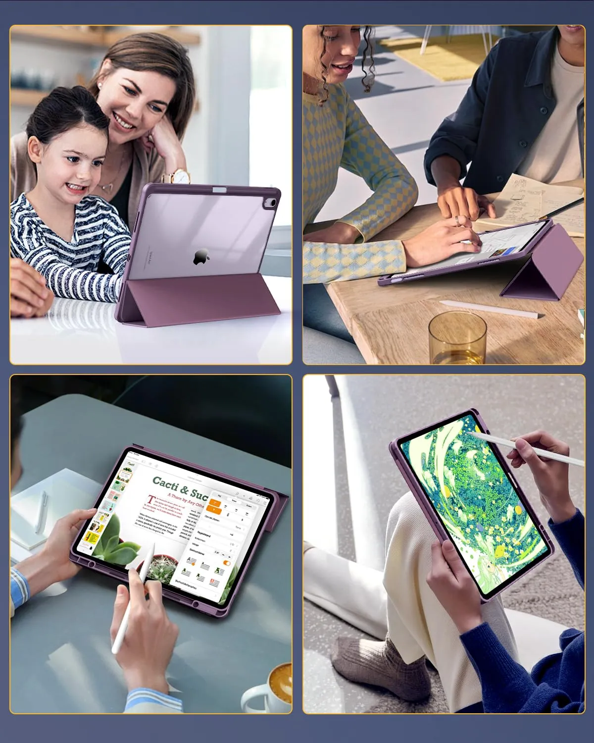 TiMOVO Cover per iPad Air 13 Pollici M4/M3/M2, Viola Profondo - immagine 9