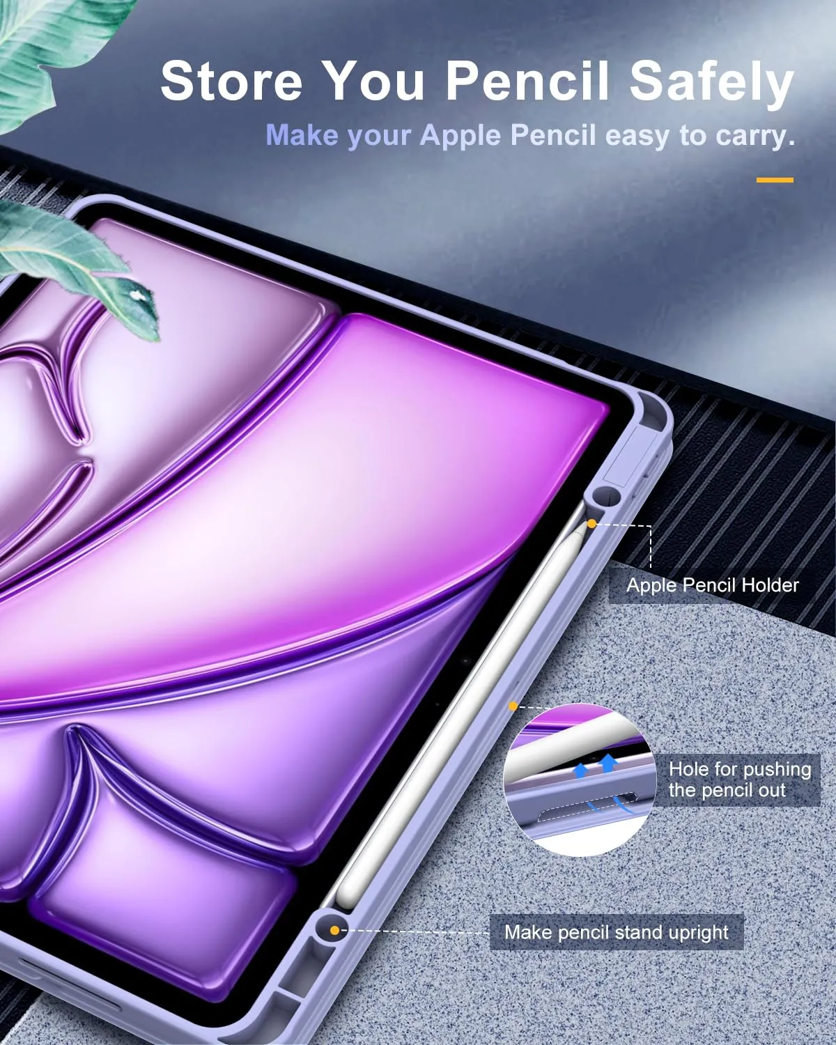 TiMOVO Cover per iPad Air 13 Pollici M4/M3/M2, Lavanda Viola - immagine 8
