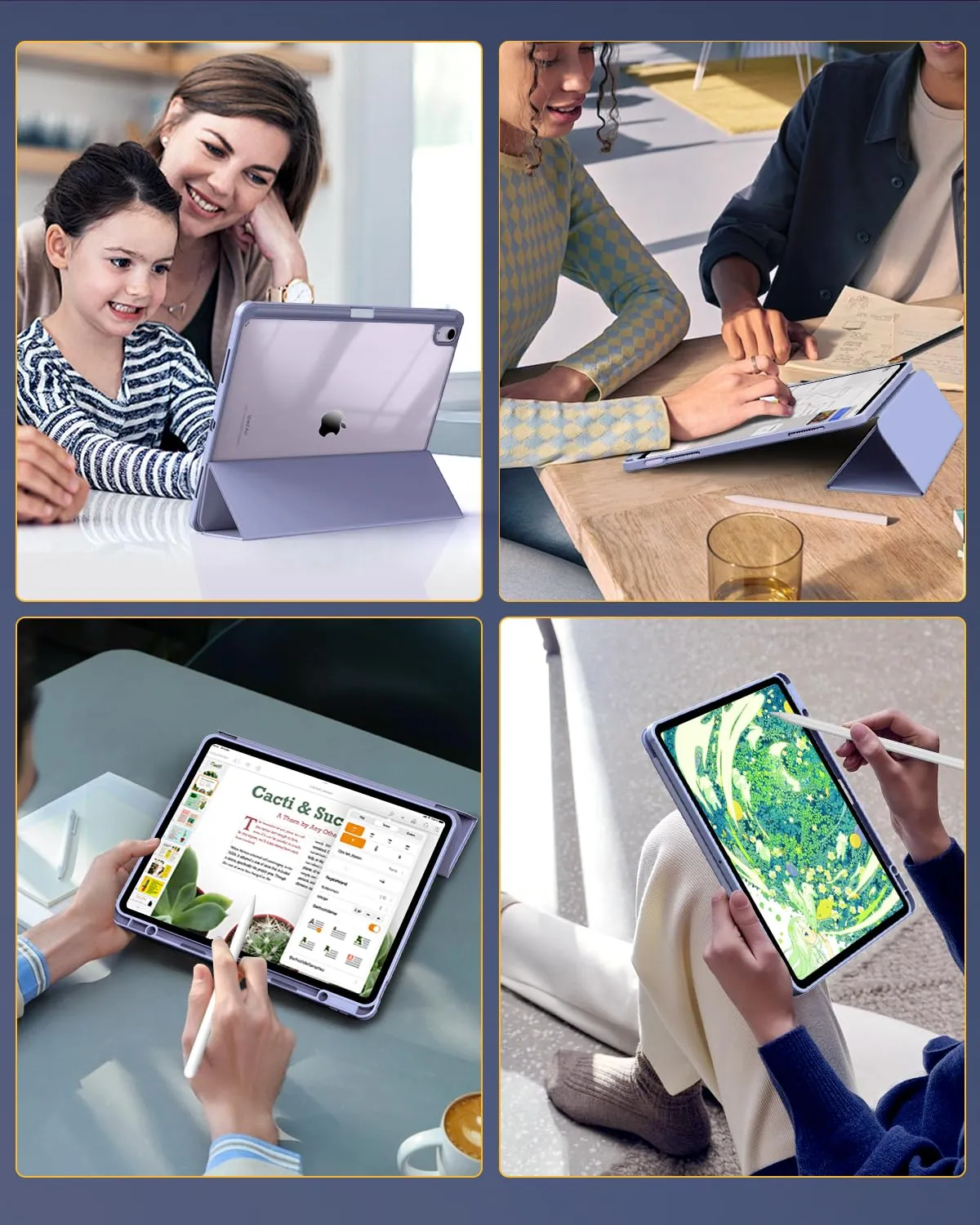 TiMOVO Cover per iPad Air 13 Pollici M4/M3/M2, Lavanda Viola - immagine 9