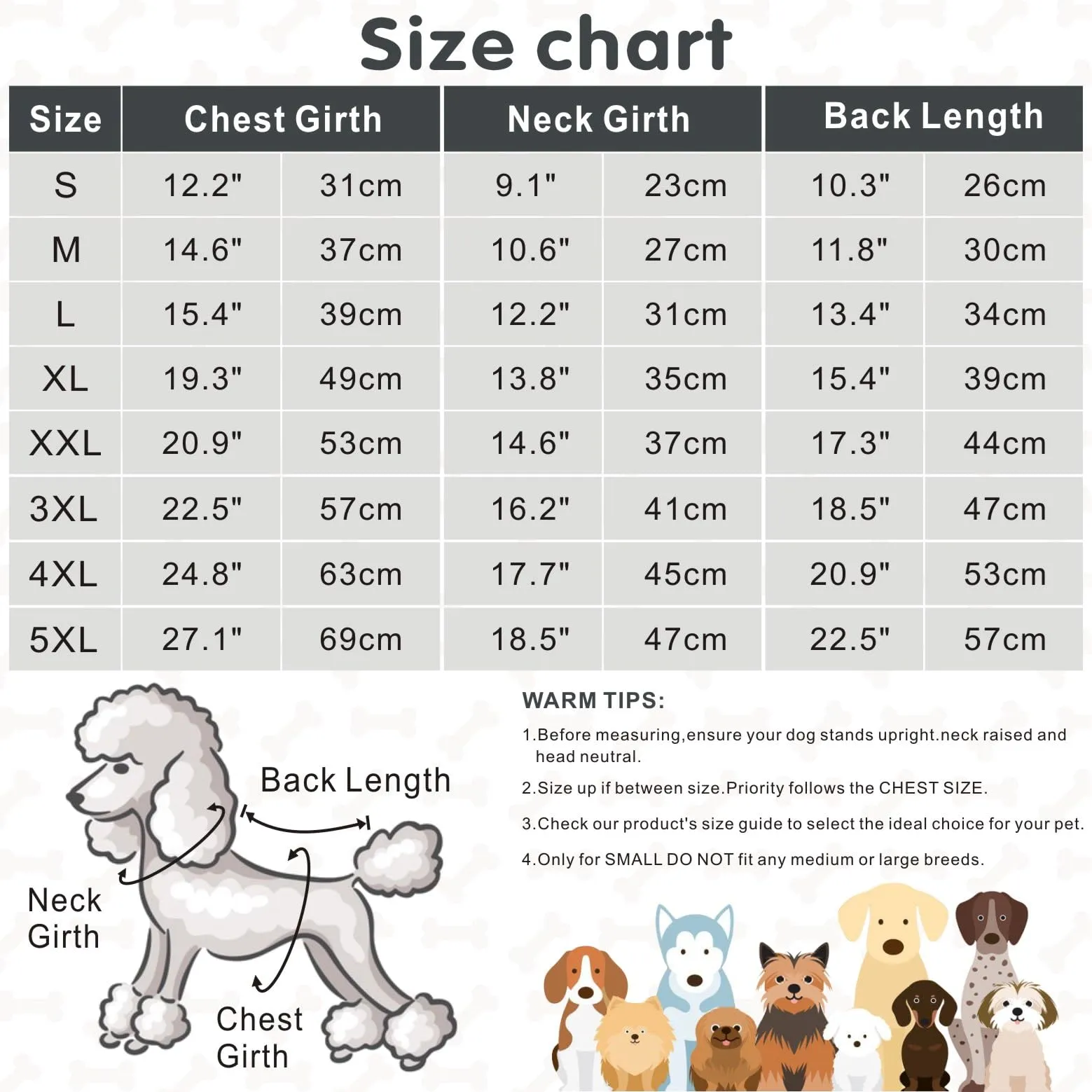 Idepet Cappottino invernale impermeabile, per cane/gatto taglia piccola, media e grande, S M L XL XXL 3XL 4XL 5XL (Grigio, S) - immagine 2