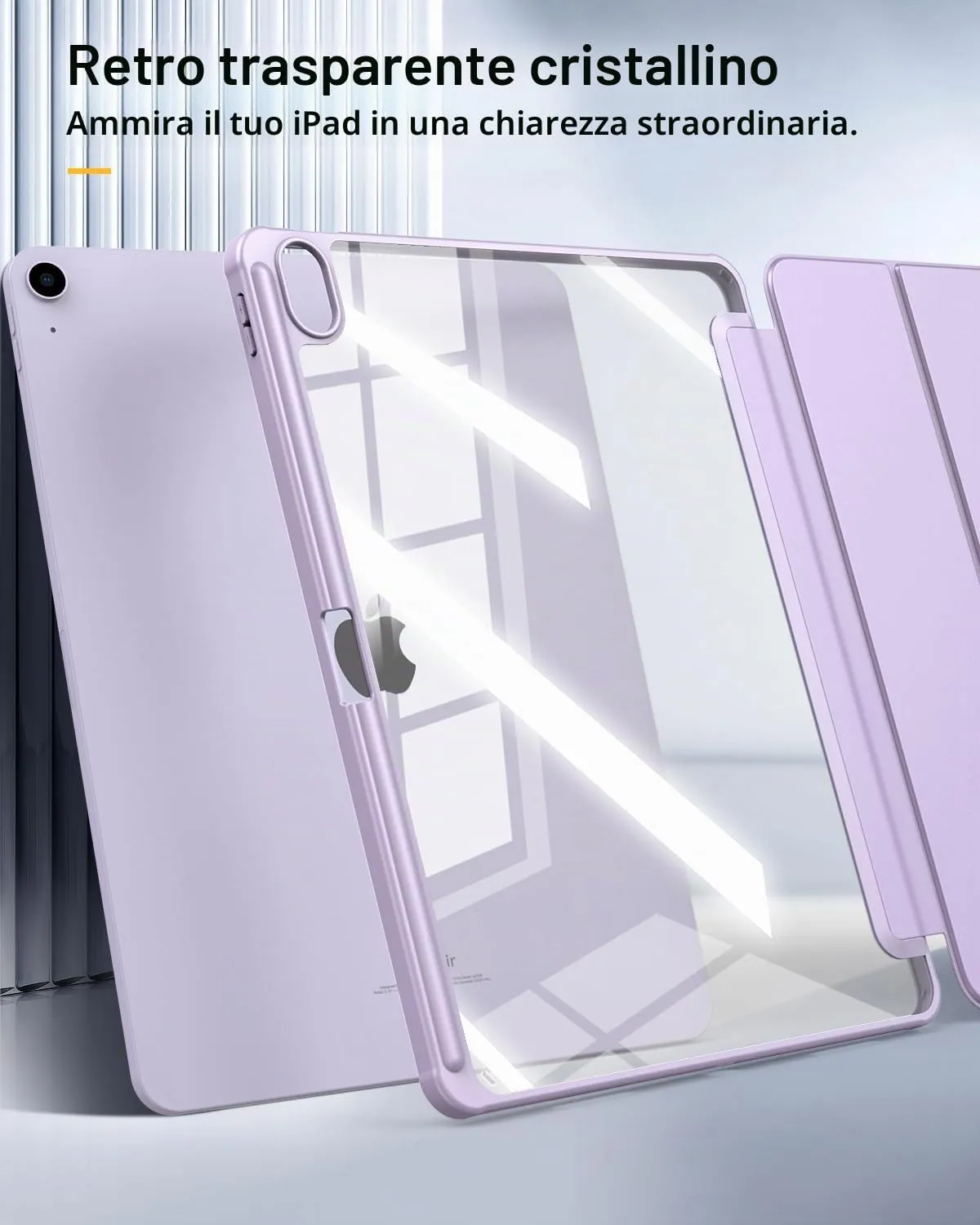 TiMOVO Cover per iPad Air 13 Pollici M4/M3/M2, Viola Chiaro - immagine 6
