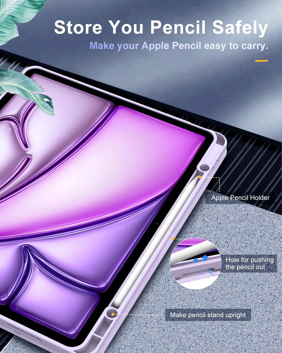 TiMOVO Cover per iPad Air 13 Pollici M4/M3/M2, Viola Chiaro - immagine 8