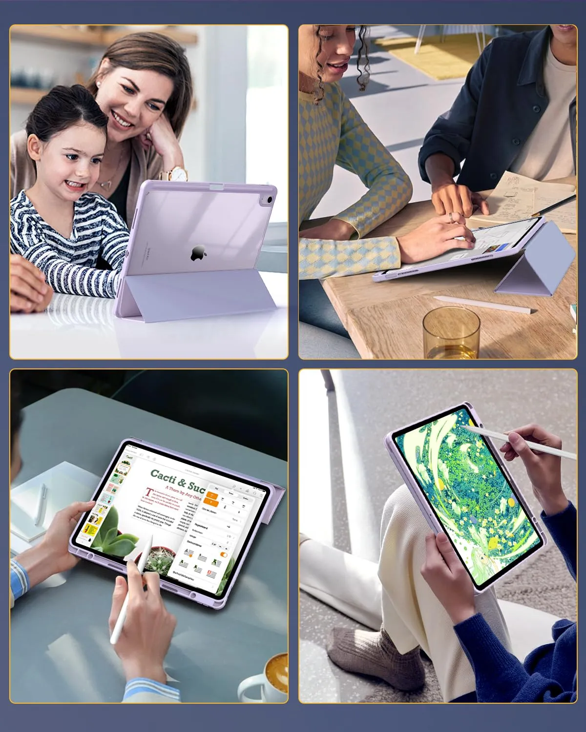 TiMOVO Cover per iPad Air 13 Pollici M4/M3/M2, Viola Chiaro - immagine 9