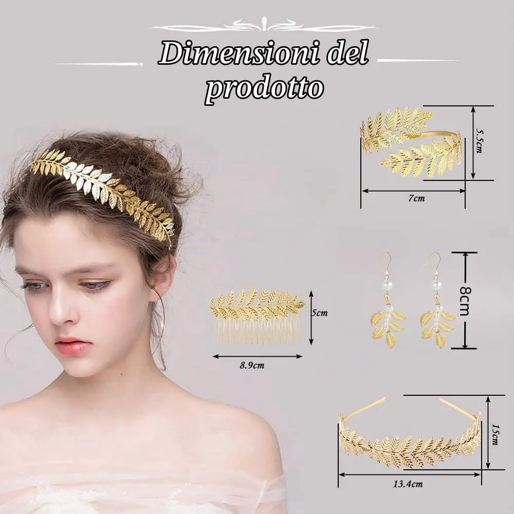 4 Pcs Accessori Dea Greca Lega di Alta Qualità Accessori Costume dea Greca - immagine 2